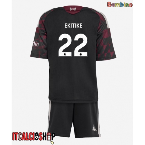 Liverpool Hugo Ekitike #22 Terza Maglia Bambino 2026-27 Manica Corta (+ Pantaloni corti)